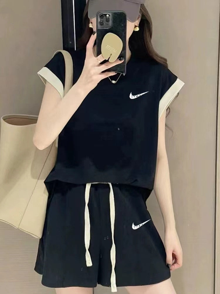 【Set】配色セット タンクトップ+ パンツ W12299