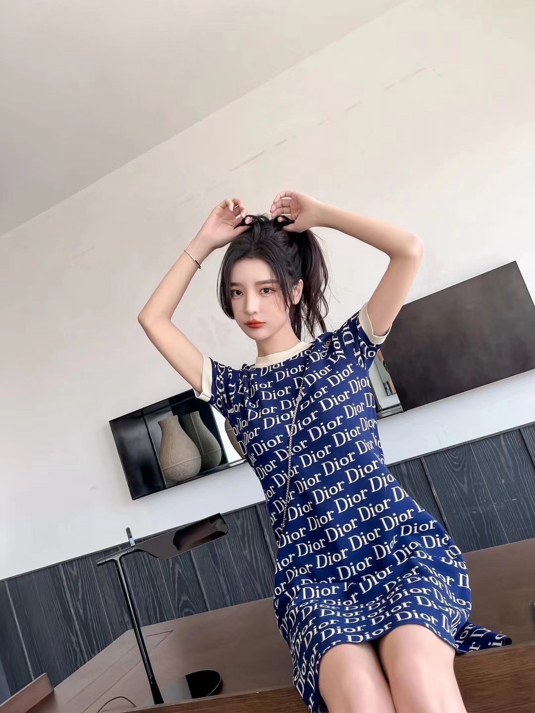【Dress】ジャカードワンピース W12088