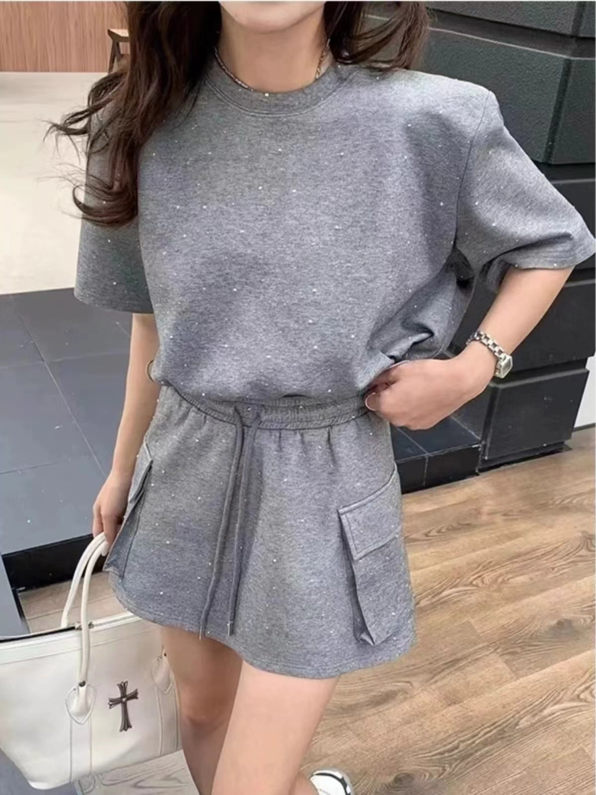 【set】Tシャツ+スカート2点セット    W13084