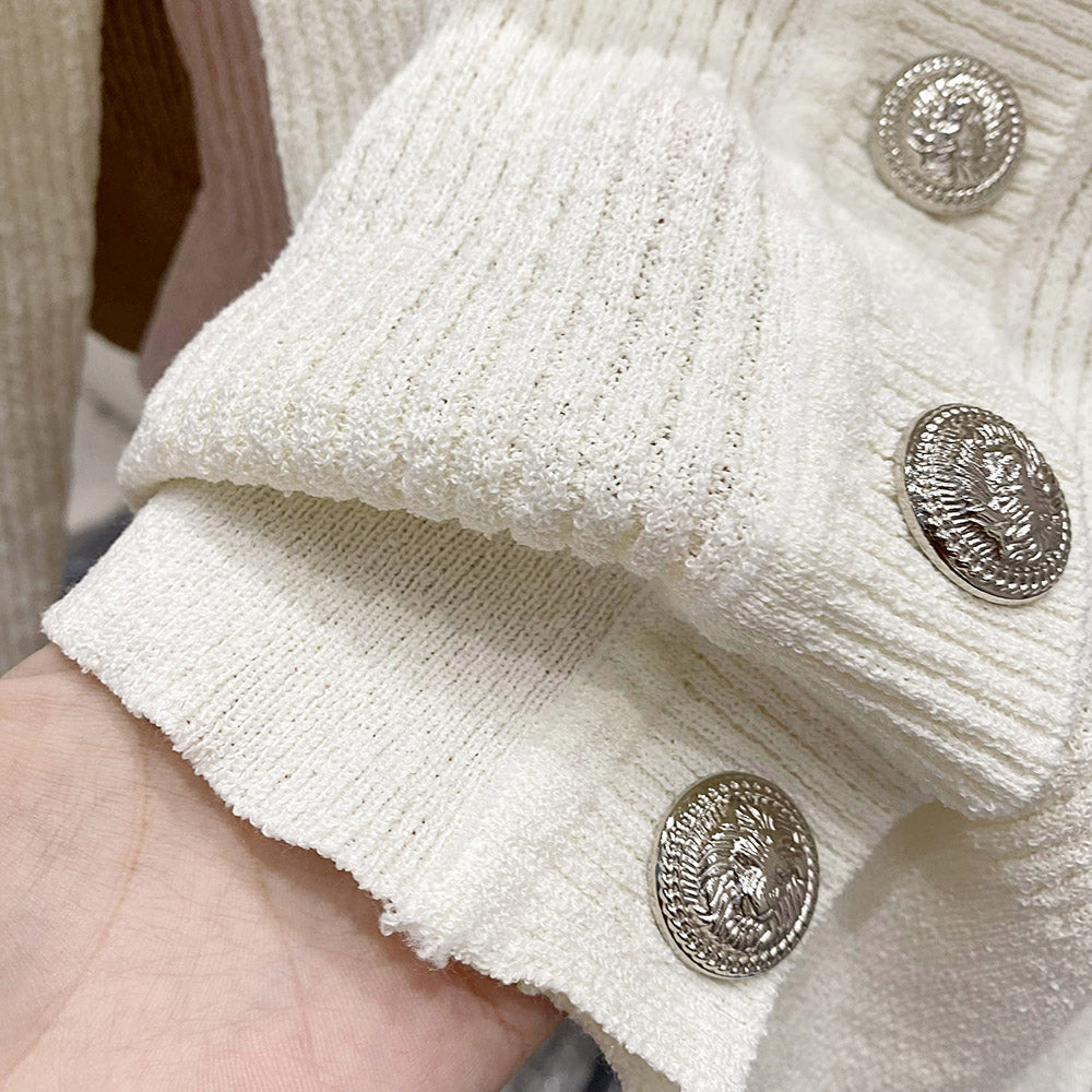 【Outer】4色選択可vネックニット W13144