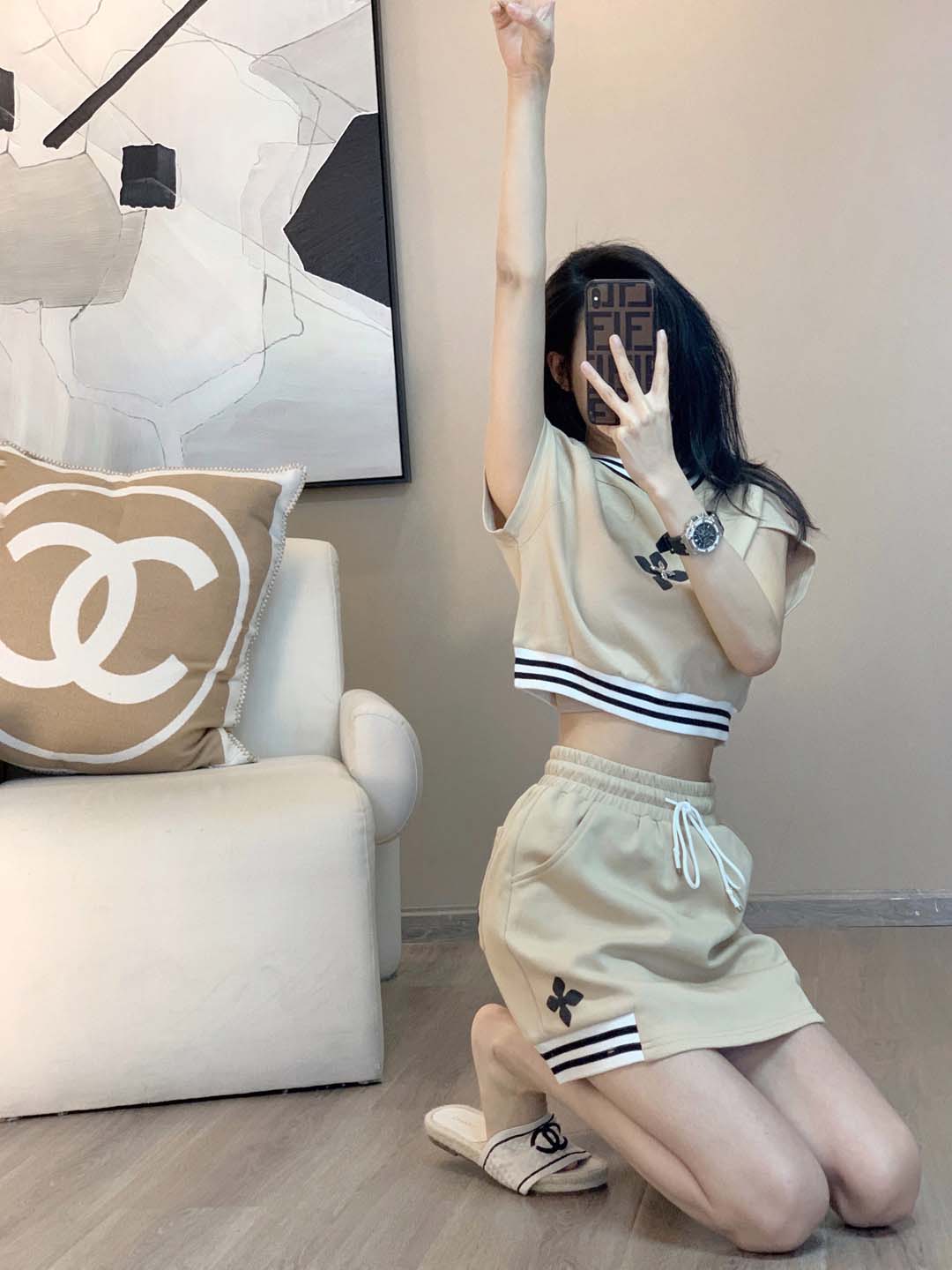 【Set】2点セット Tシャツ +スカート W12463
