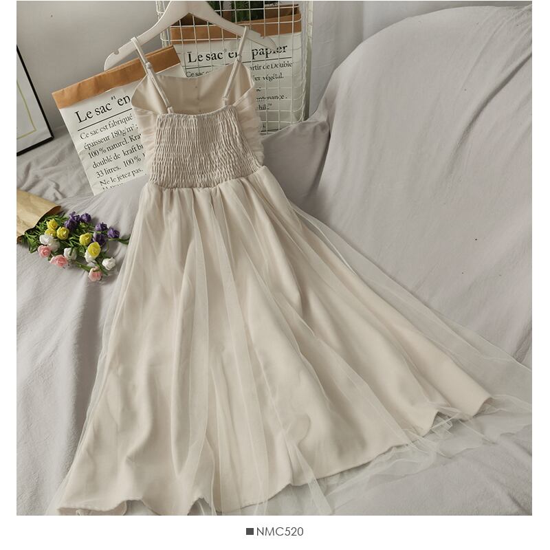 【dress】美人度アップ韓国系スウィート森ガール洋気チュールスカート