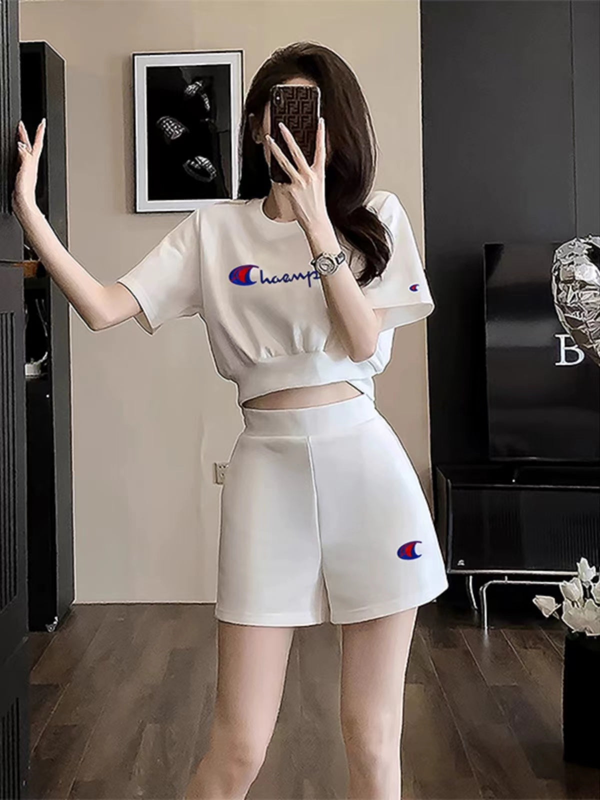 【Set】2点セット Tシャツ + パンツ W12259