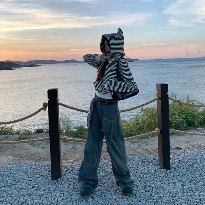 【Outer】可愛いジップパーカー W13291