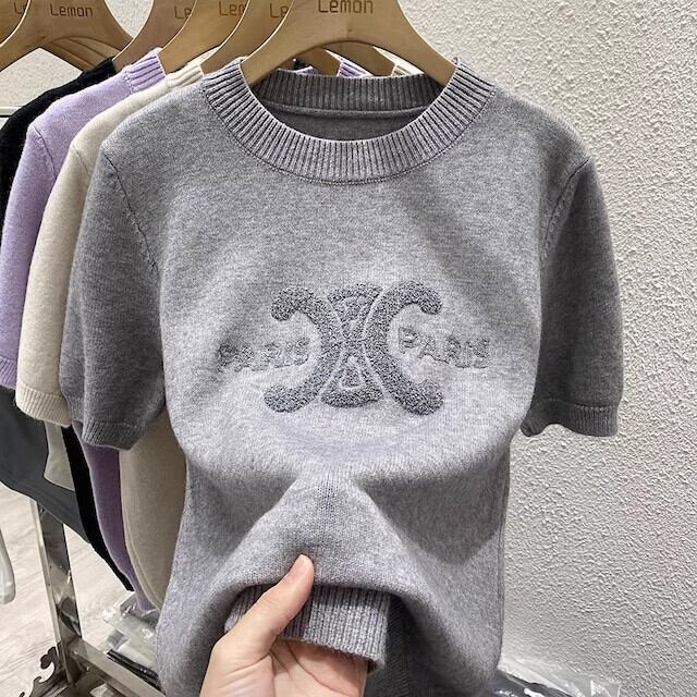 【tops】半袖ニットトップス M21832