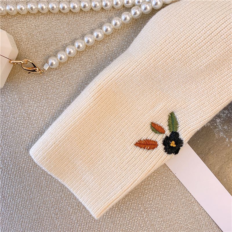 【Outer】刺繍ニットカーディガン W9074