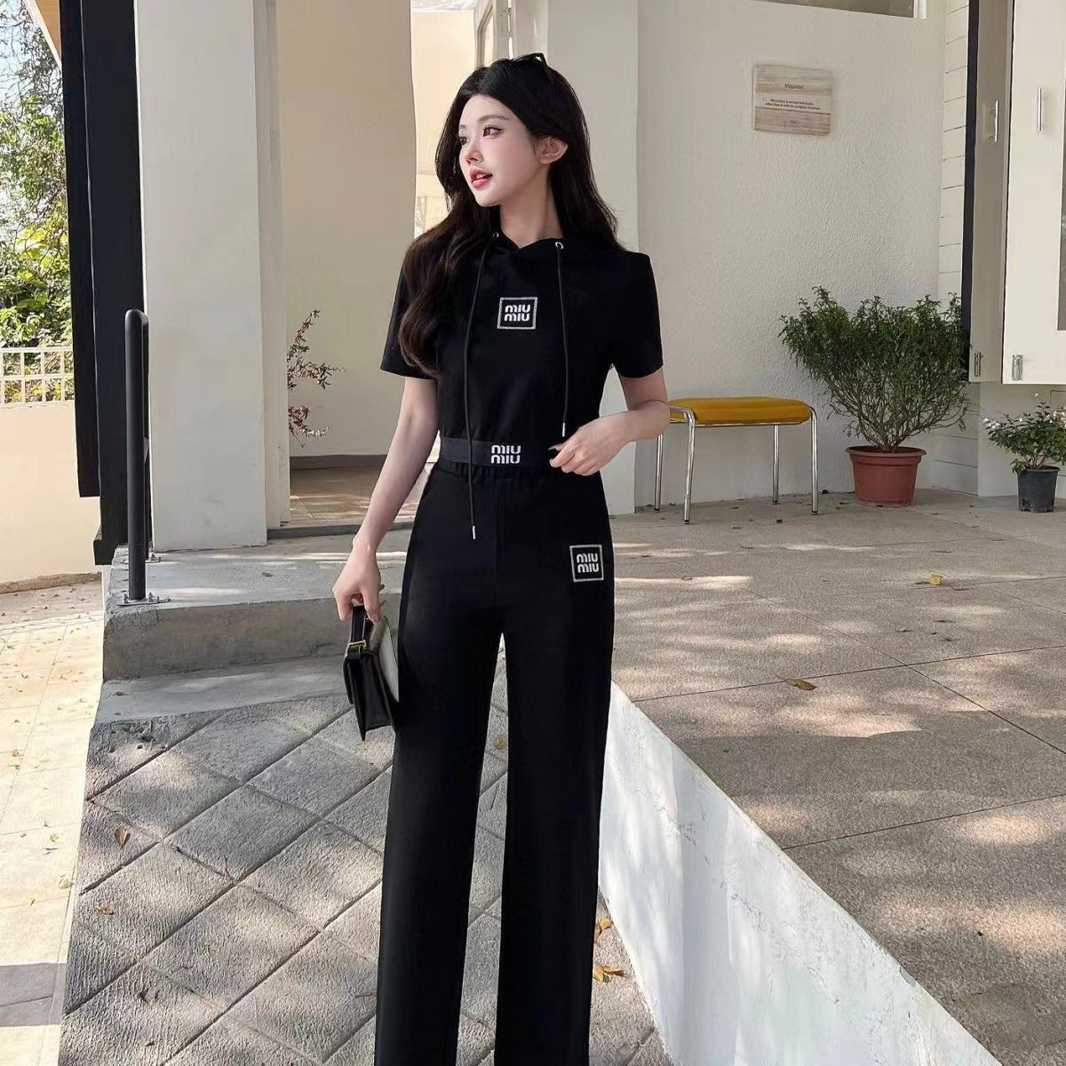 【Set】セットアップ Tシャツ + パンツ W12176