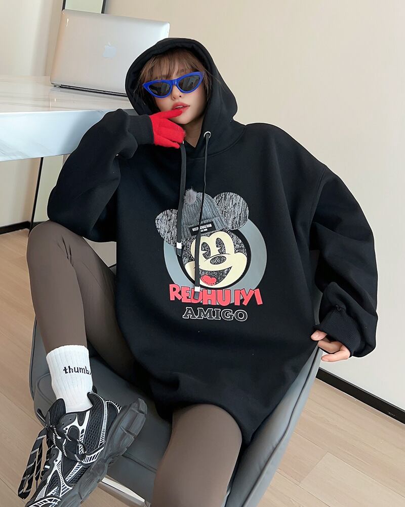 【tops】プリントフーディー T0160