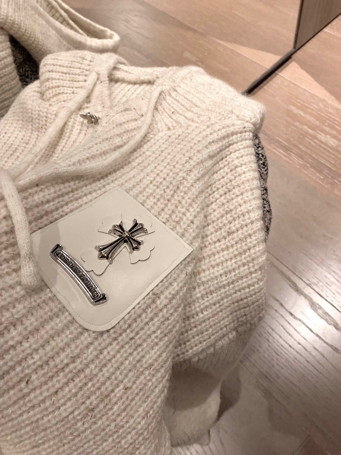 【Outer】フード付きニットカーディガン W14490