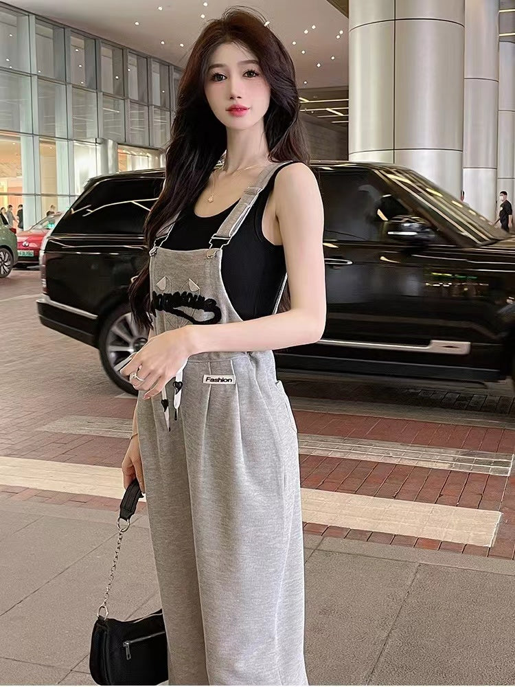 【Set】2点セット タンクトップ+ サロペット W11341