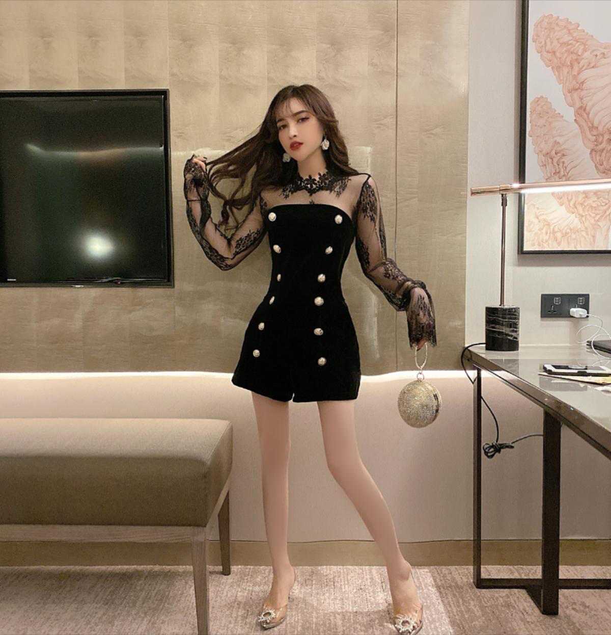 【Set】ブラウス+オールインワン セット Z7901