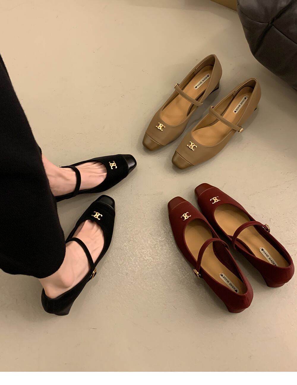 【shoes】チャンキーヒールパンプス N2484