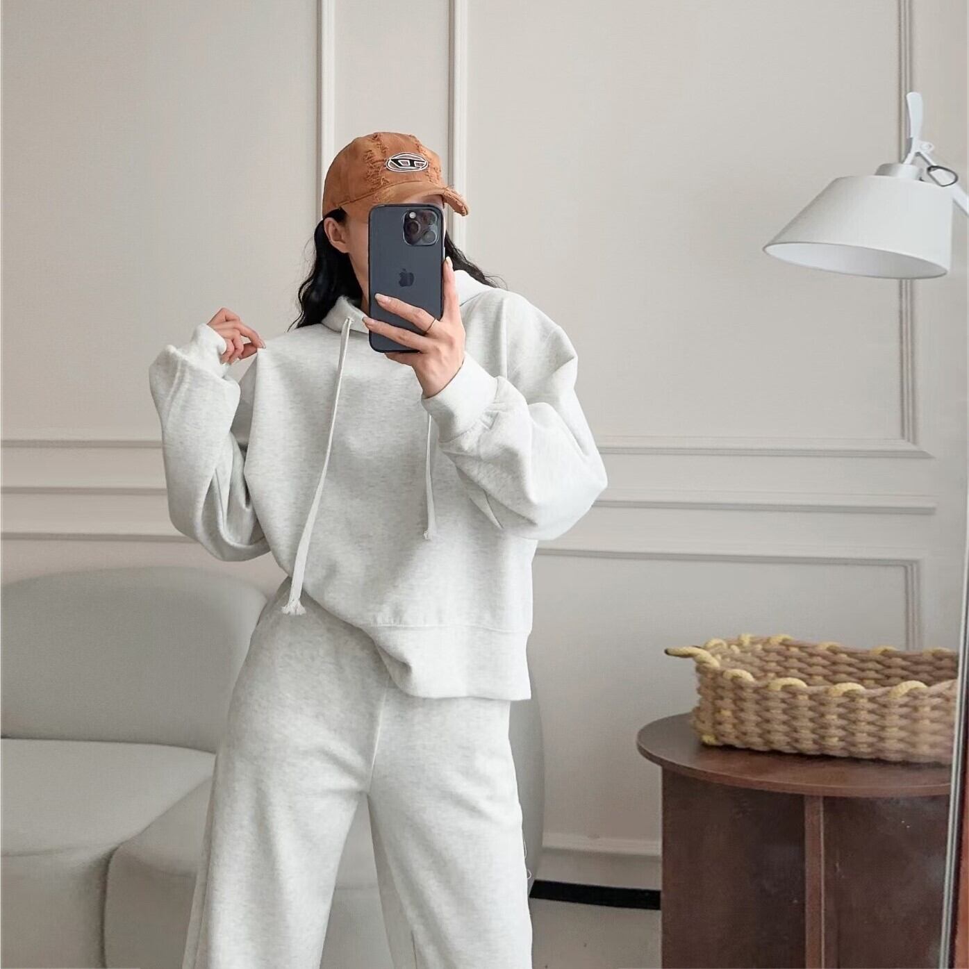 【set】パーカー×カジュアルパンツセット Z6693