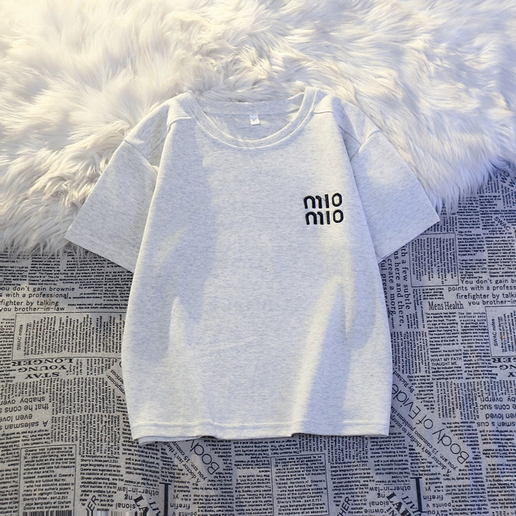 【Set】シンプル2点セットtシャツ+スカート W12686