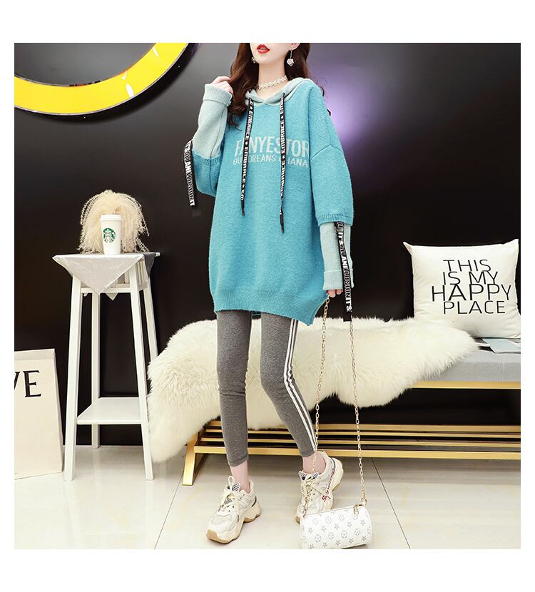 【tops】ファッションend清新!切り替えセーターゆったり2色