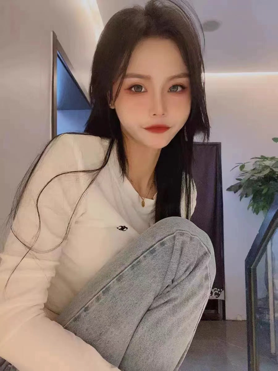 【Tops】2色選択可シンプルTシャツ W13309