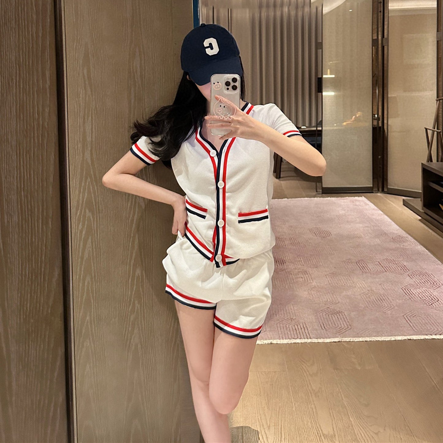 【Set】2点セット Tシャツ + パンツ W12270