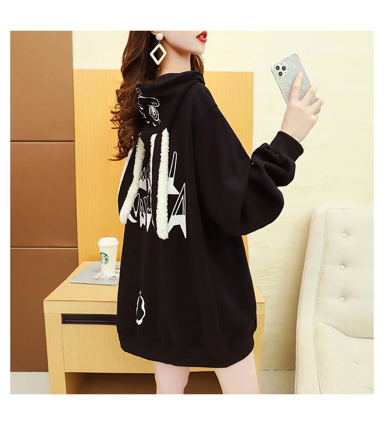 【tops】元気いっぱい大人可愛いカートゥーンパーカー3色