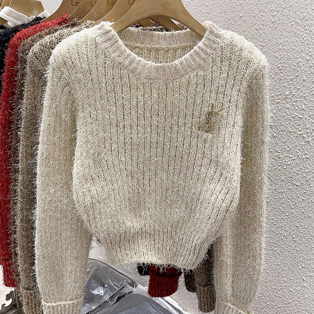 【Tops】3色展開長袖セーター W13294