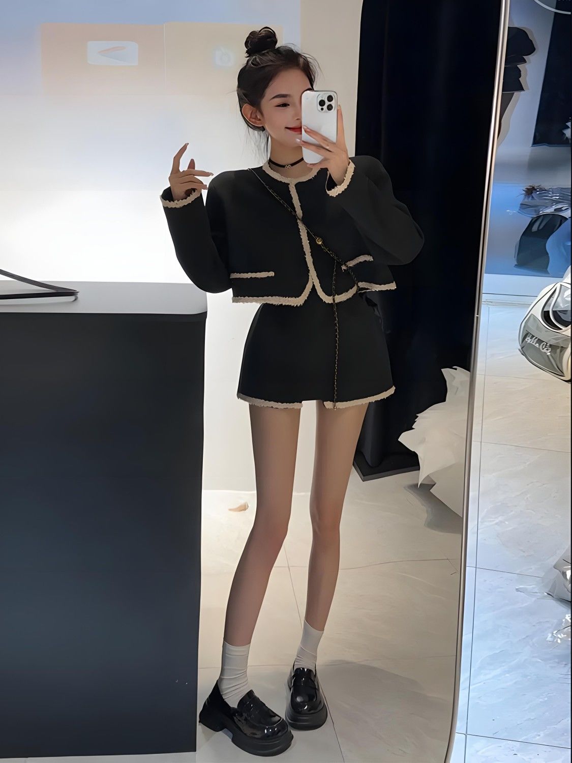 【Set】ジャケット +スカート2点セット Z7253