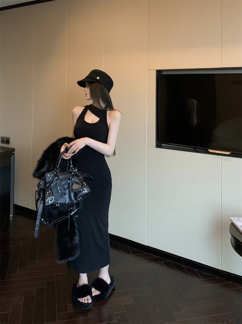 【Set】ファージャケット+ワンピース セット Z7923