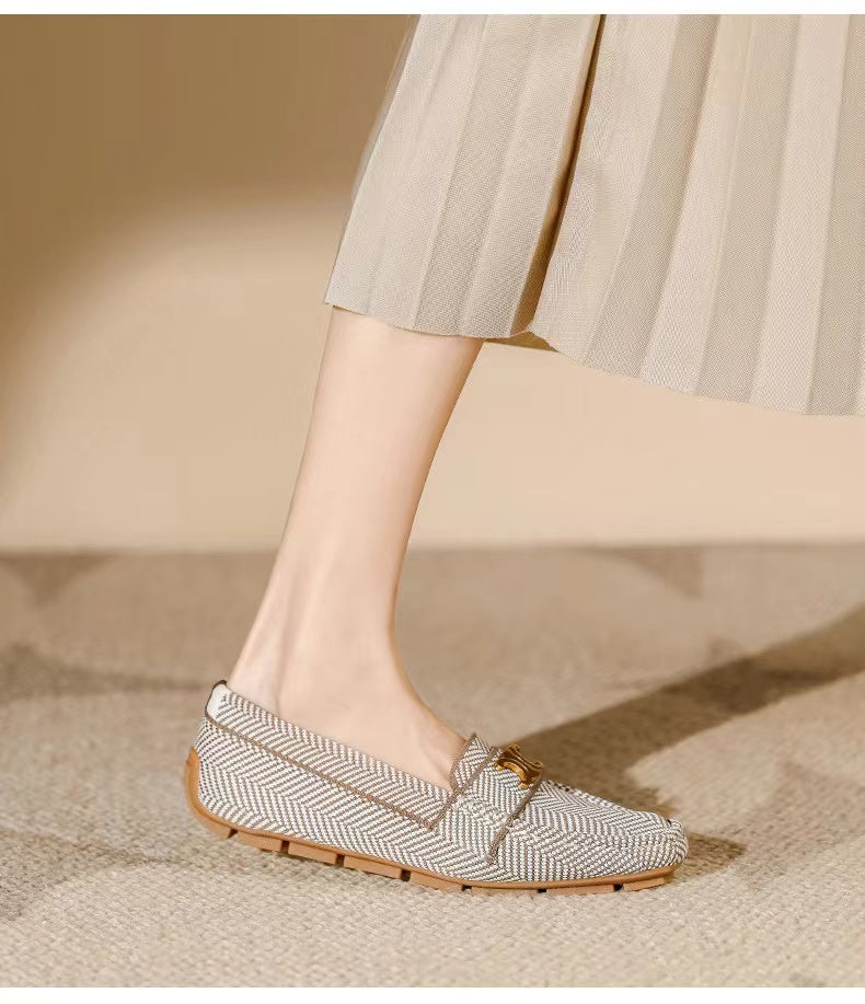 【Shoes】3色展開フラットシューズ W13354