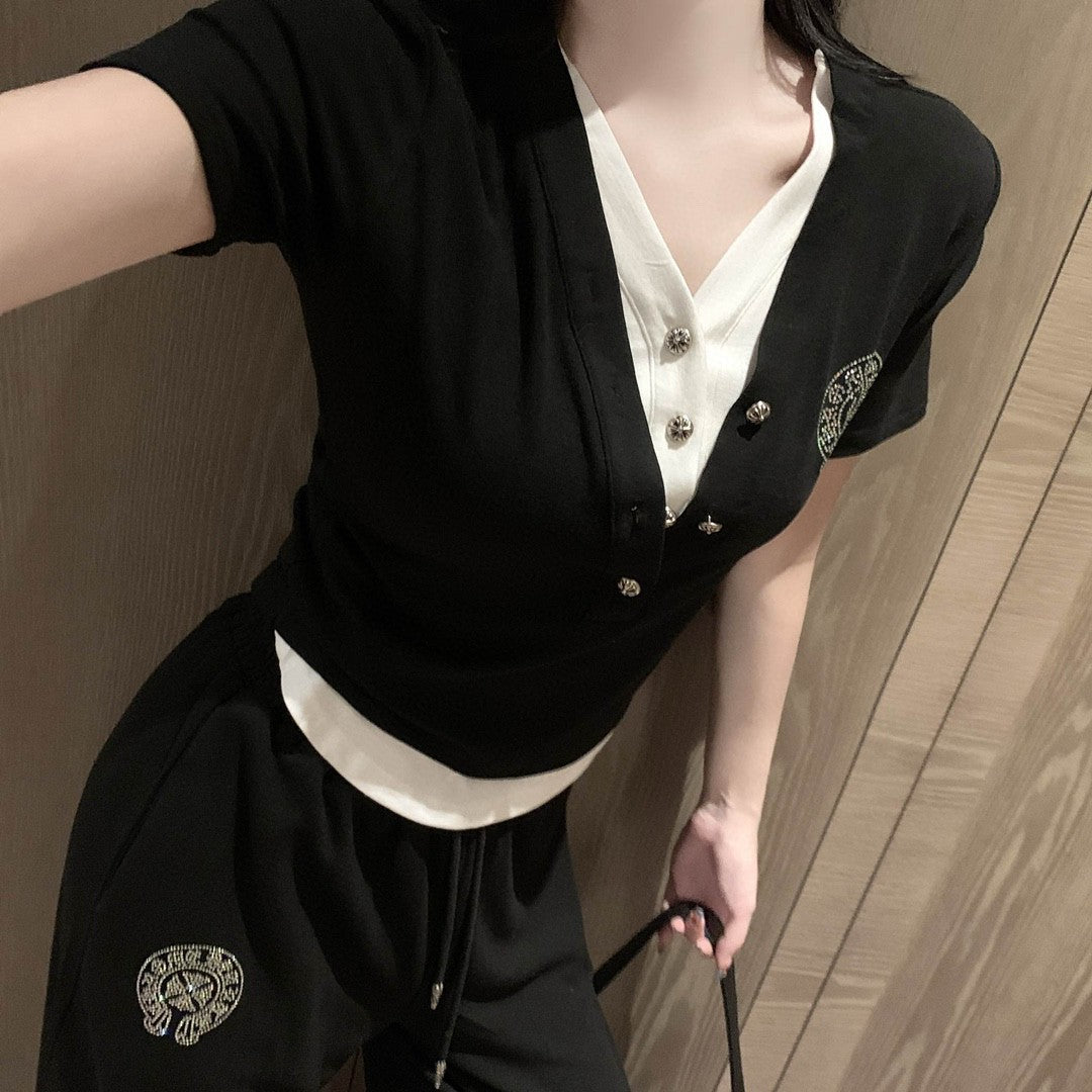 【Set】カジュアルセット Tシャツ + パンツ W12269