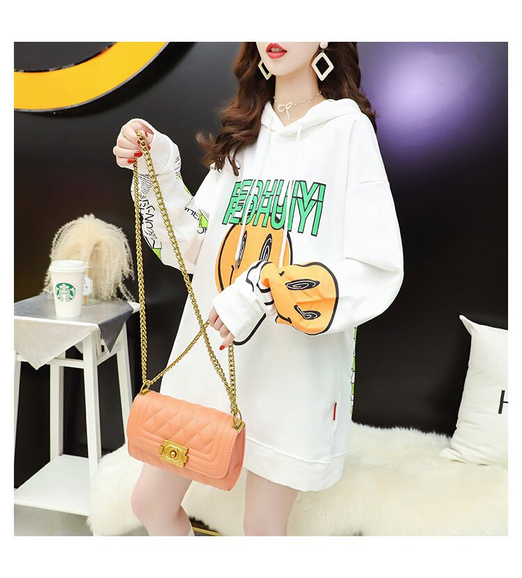 【tops】美人度アップカートゥーンプリントパーカーゆったり2色