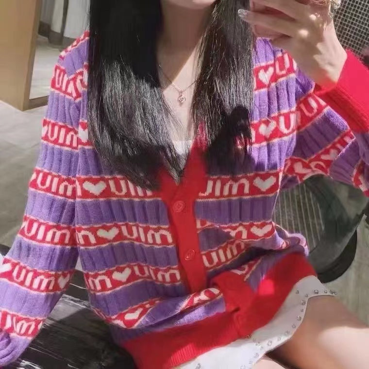 【Outer】2色展開ニットカーディガン W13274