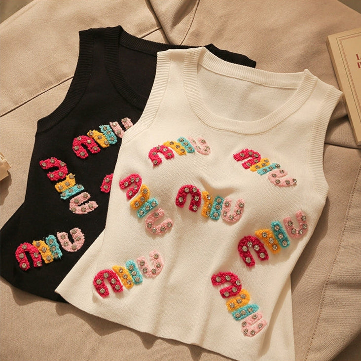 【Tops】2色展開タンクトップ T01420