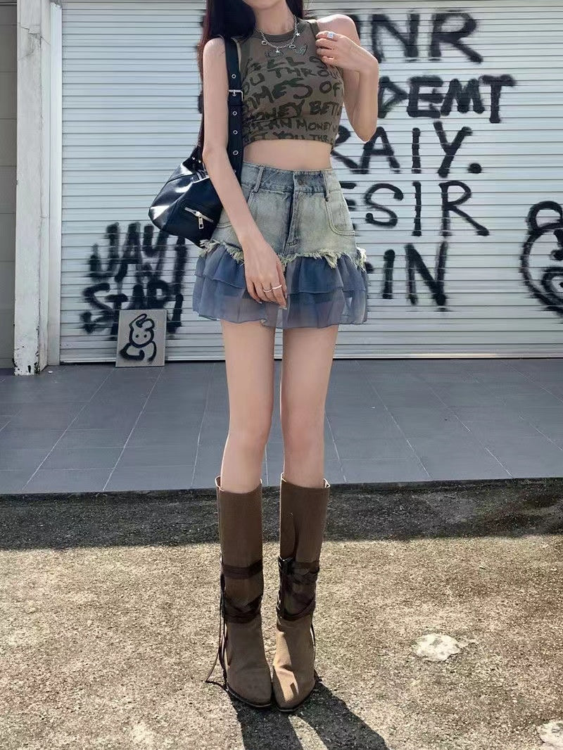 【Bottoms】切り替えデザインスカート W11644