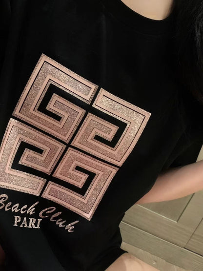 【Tops】キラキラTシャツ T01626