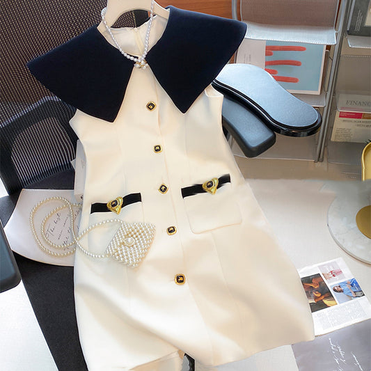 【Dress】配色デートワンピース　Ｗ12003