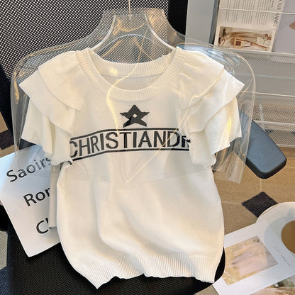 【Tops】フライングスリーブTシャツ T01456