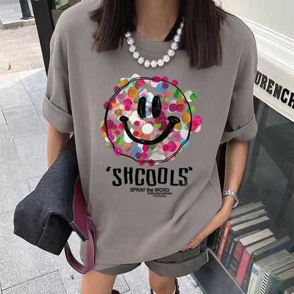 【Tops】ニコちゃんＴシャツ     W12325