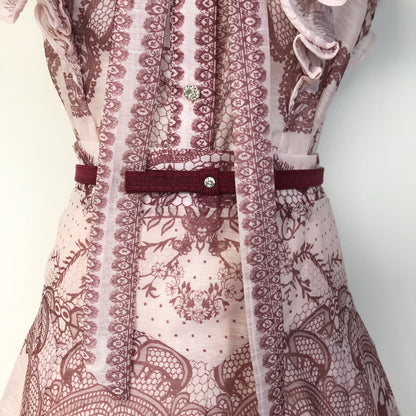 【Set】フリルブラウス×ロングスカートセット N3073