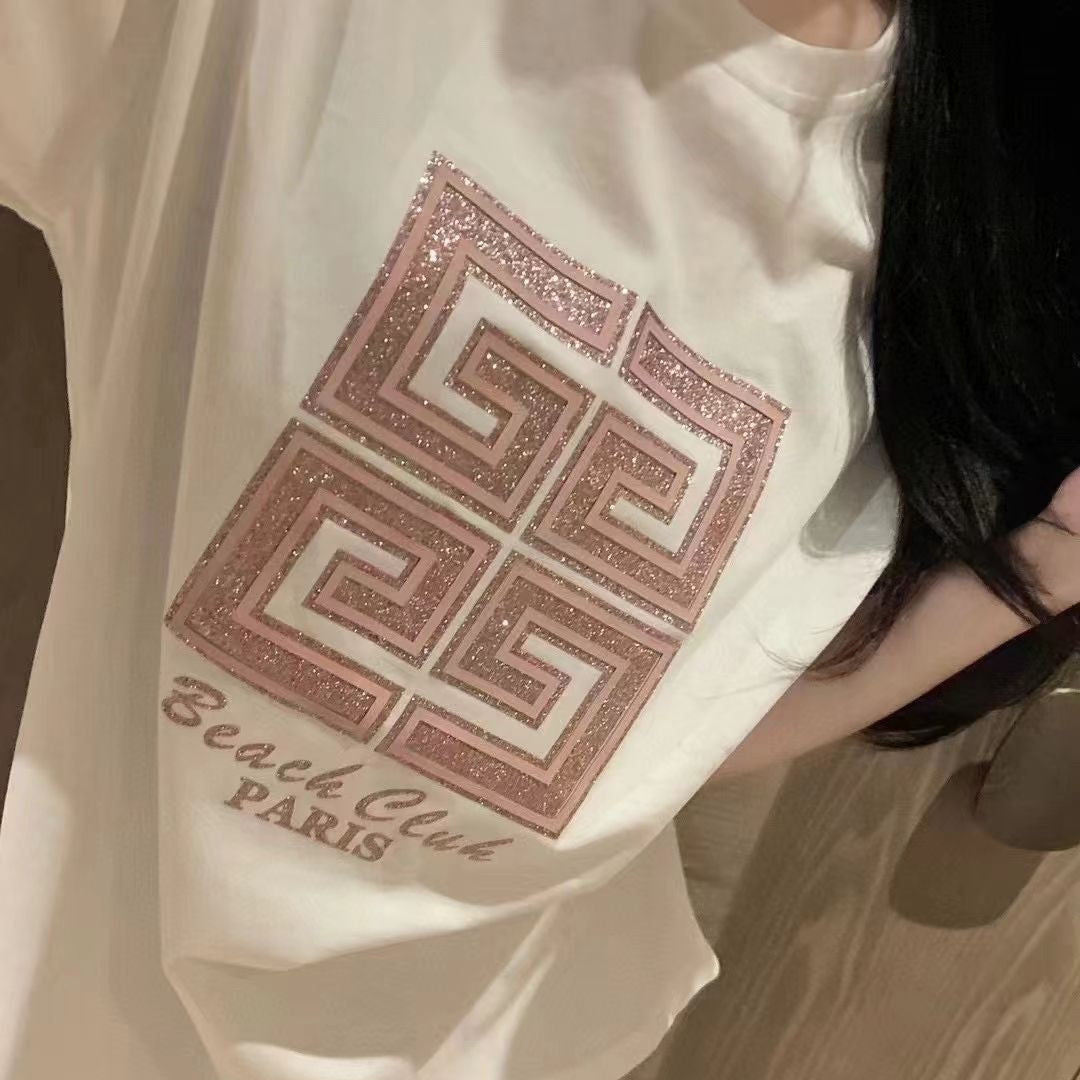 【Tops】キラキラTシャツ T01626