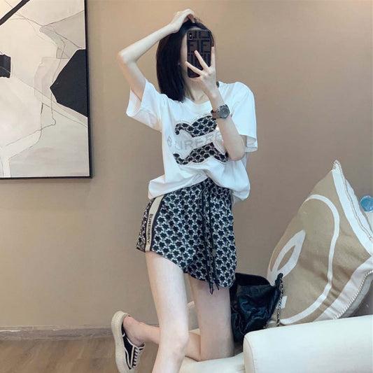 【Set】セットアップ　Tシャツ + パンツ    Ｗ12460