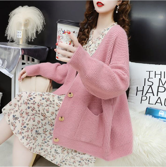 【outer】着回し力抜群カジュアルスウィートカーディガン四色