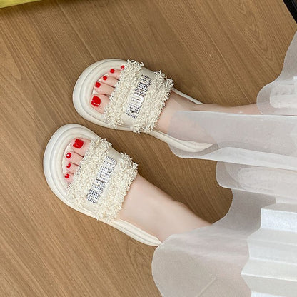 【Shoes】夏美脚厚底スリッパ  T01642
