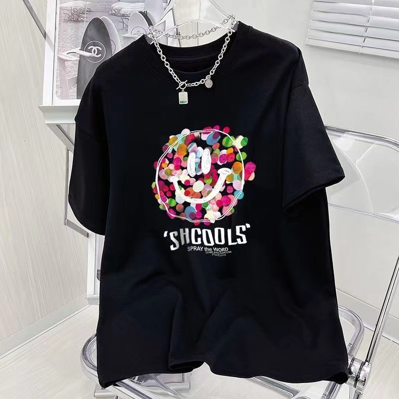 【Tops】ニコちゃんＴシャツ     W12325