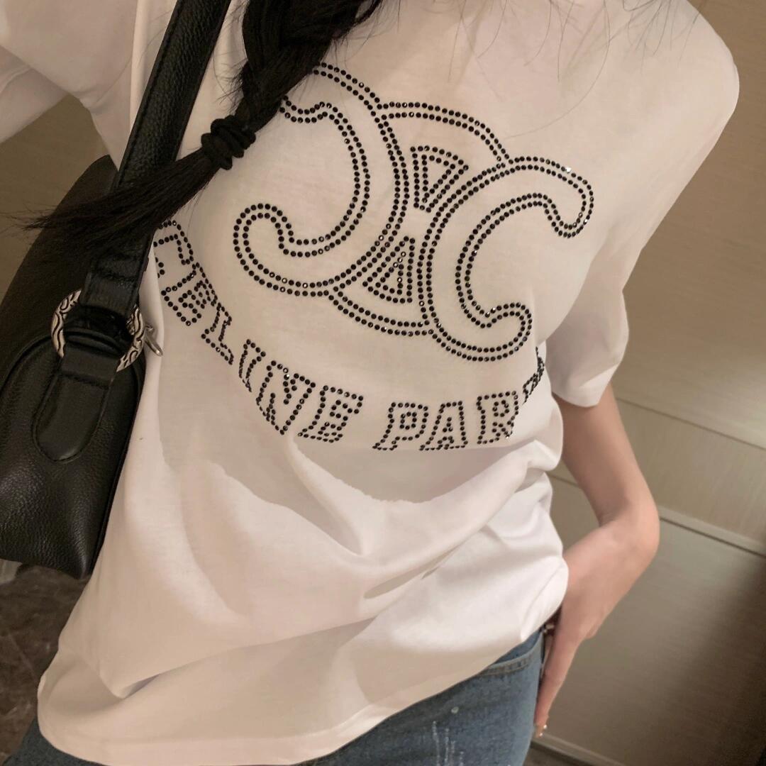 【Tops】ホットダイヤモンドTシャツ T01628