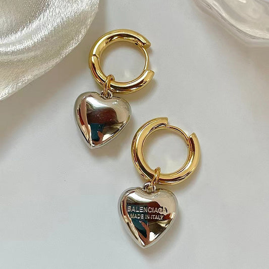 【雑貨】ハート柄デザインピアス T0734