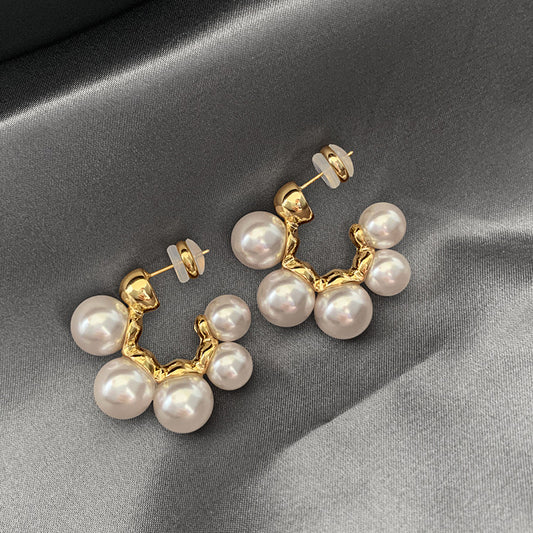 【雑貨】パールデザインピアス T0765