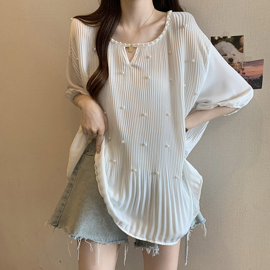 【Tops】ランタンスリーブブラウス T01035