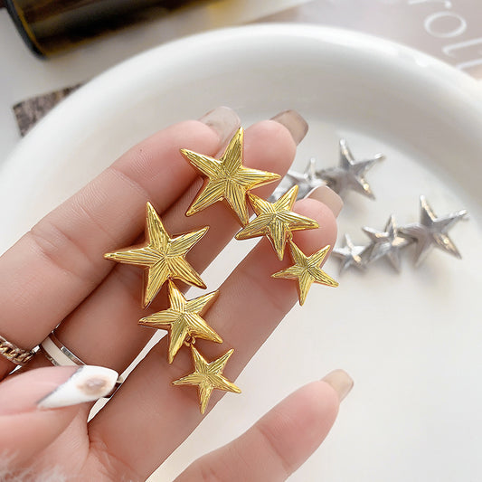 【雑貨】星柄ピアス T0751