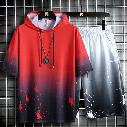 【Mens】メンズフード付き2点セット T01038