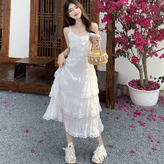 【Dress】切り替えサスペンダードレス T0614