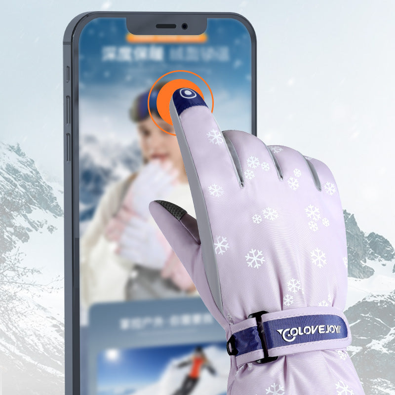 【雑貨】スノーフレーク柄スキー手袋  T01117