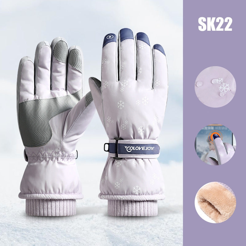 【雑貨】スノーフレーク柄スキー手袋  T01117